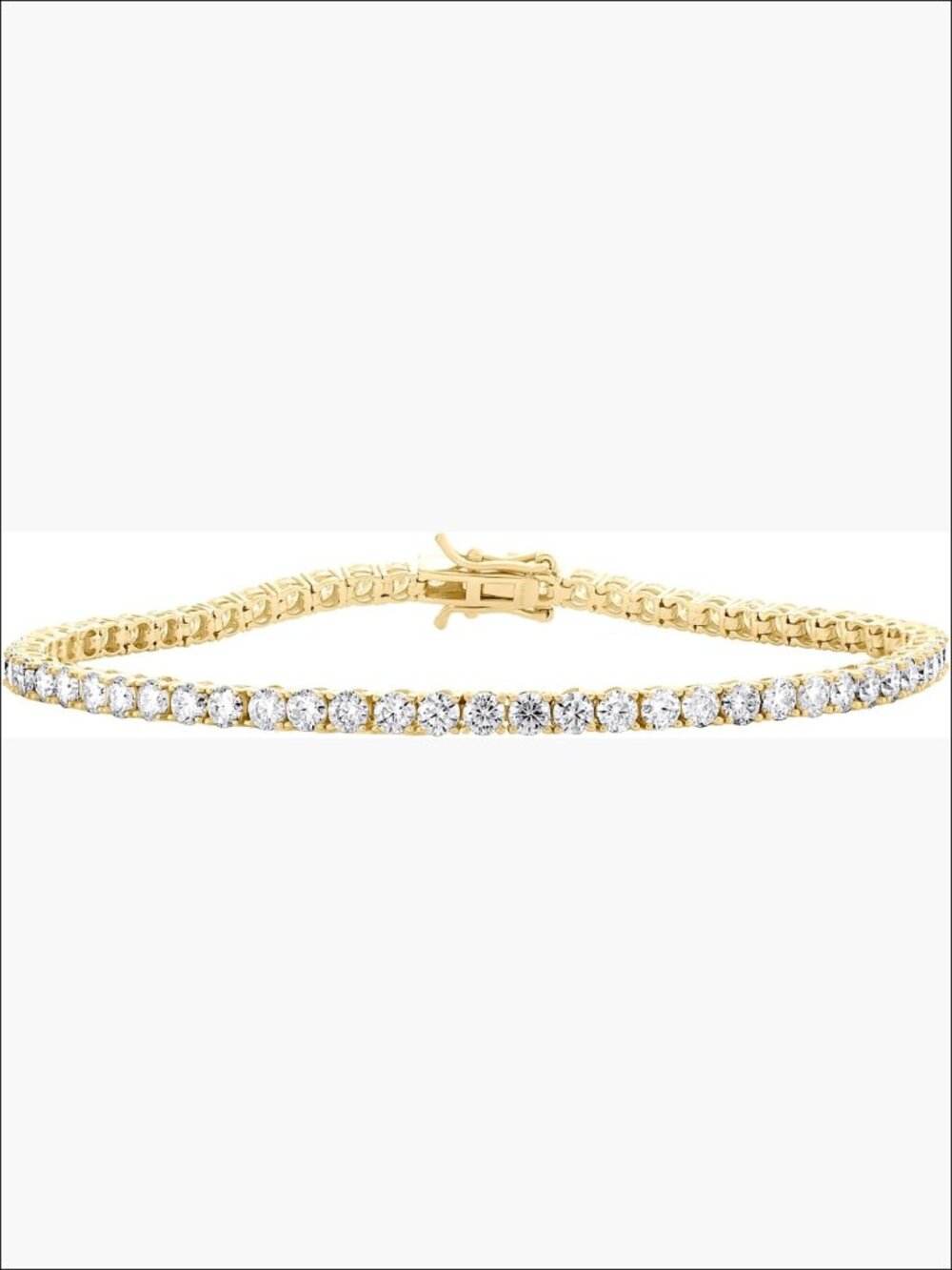 Natural Moissanite Tennis Bracelet 6.70ct 8in Box Clasp 925 Sterling Silver